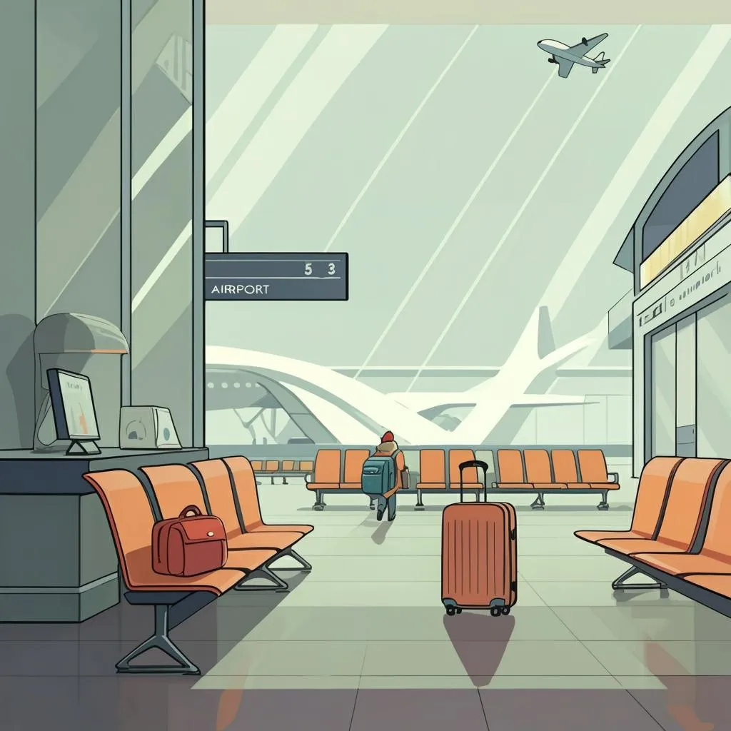 Illustration of an airport