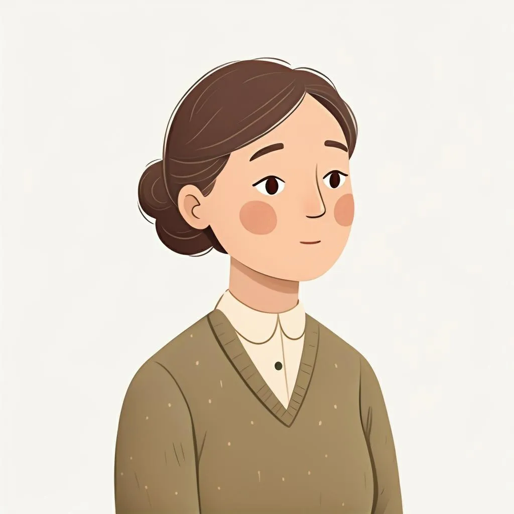 Illustration of an aunt