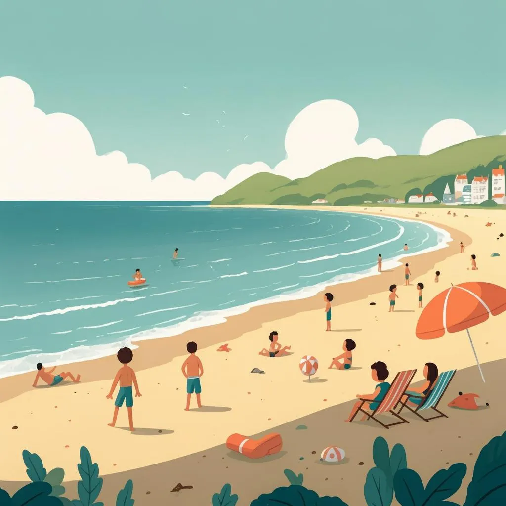 Illustration of a beach