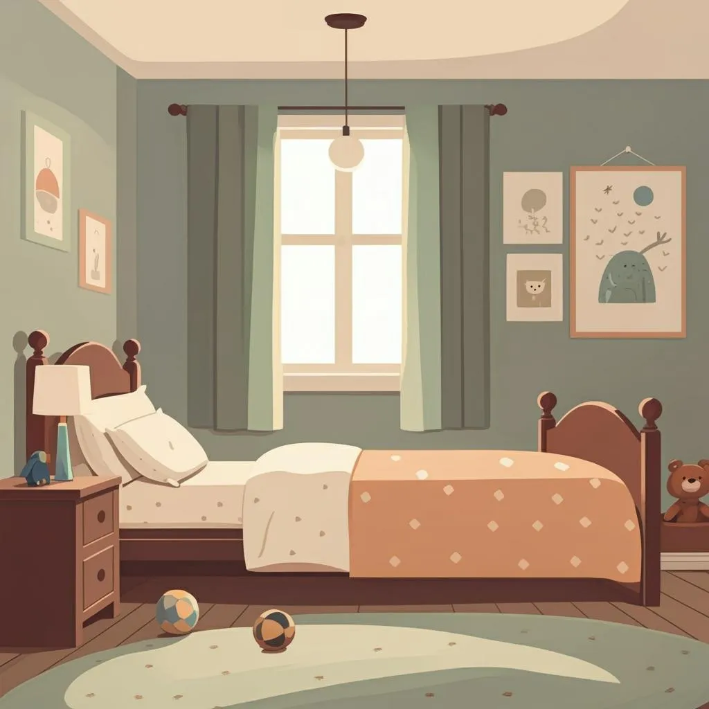 Illustration of a bedroom