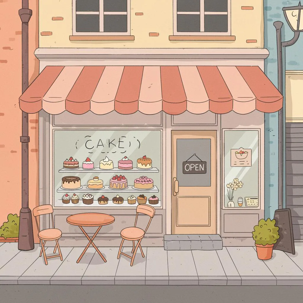 Illustration of a café