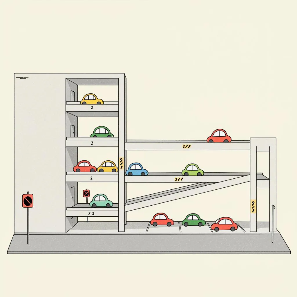 Illustration of a car park