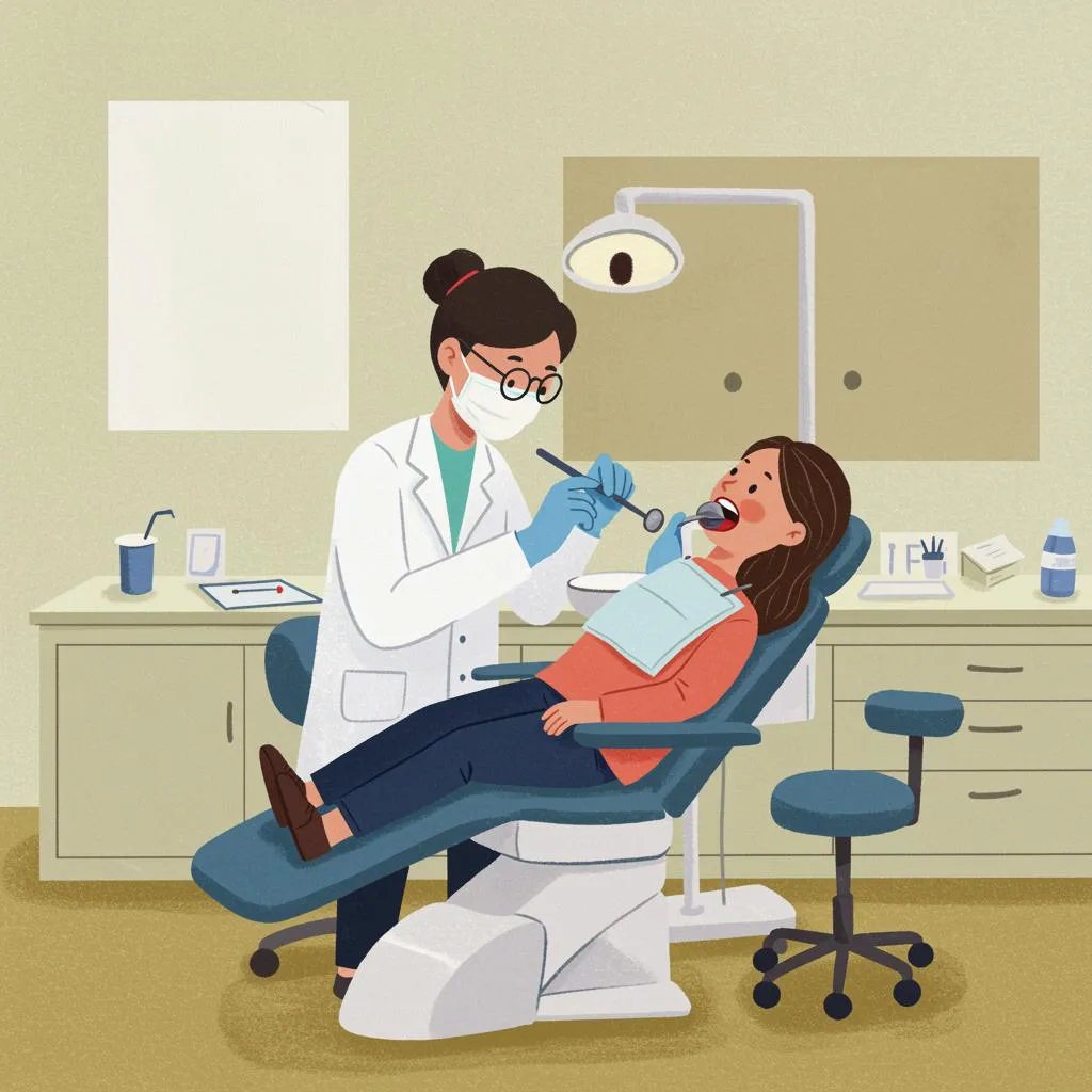Illustration of a dentist