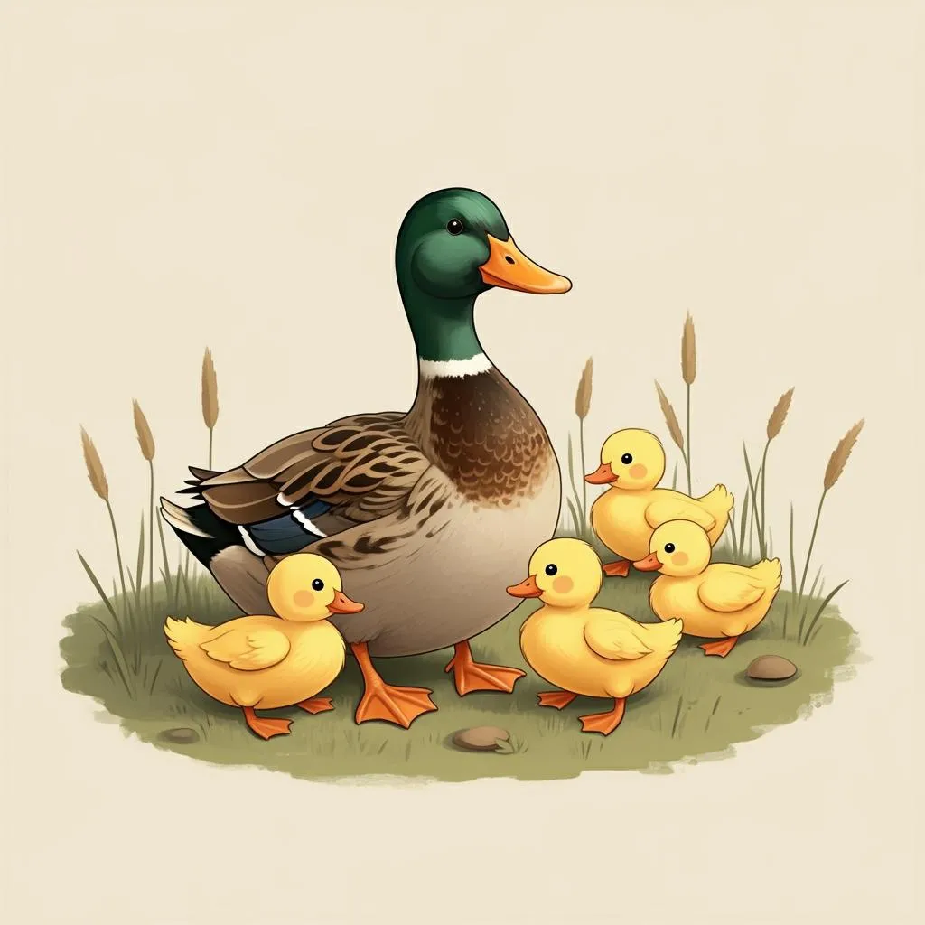 Illustration of a duck
