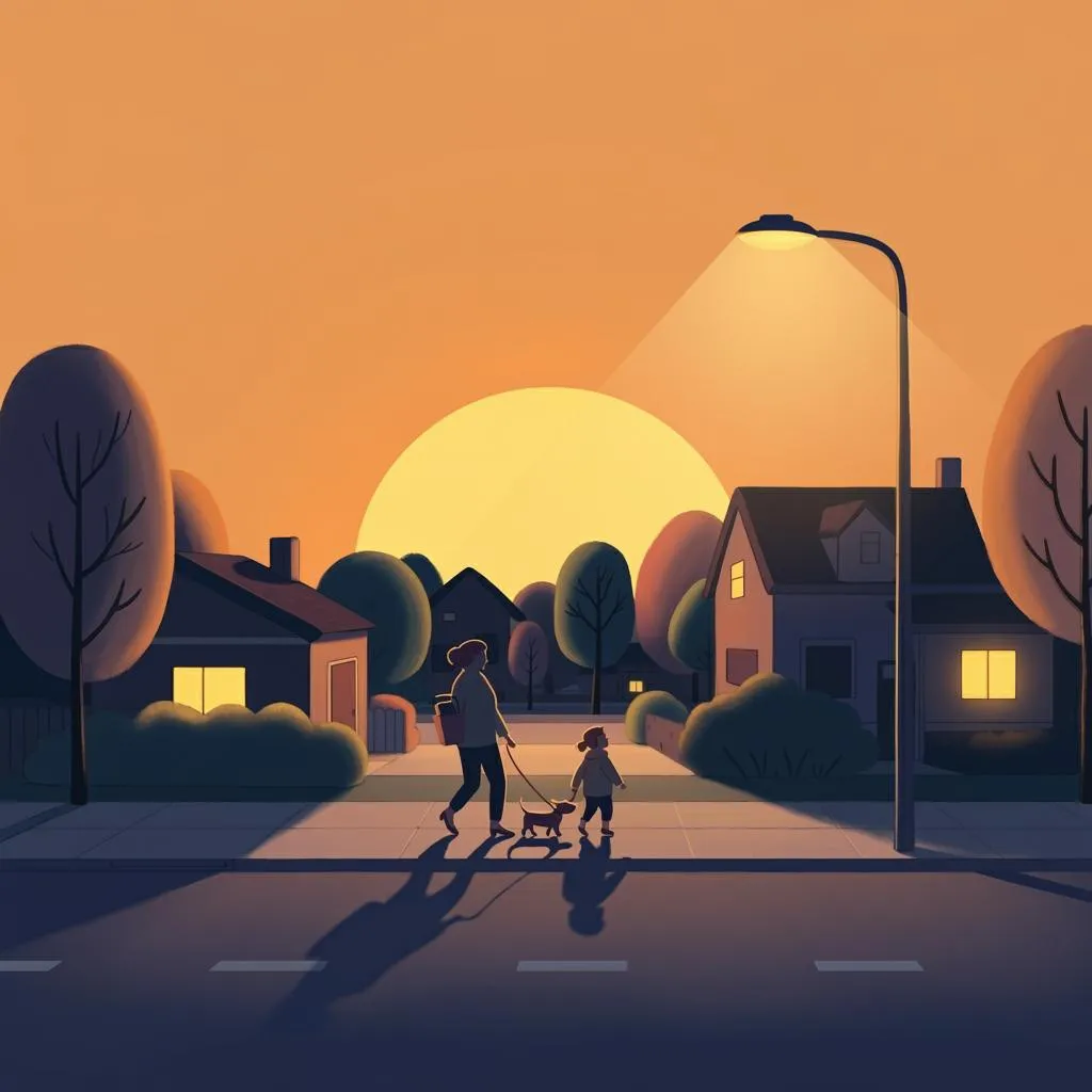 Illustration of evening