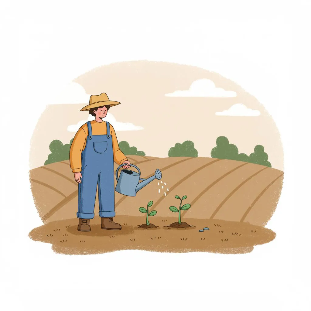 Illustration of a farmer