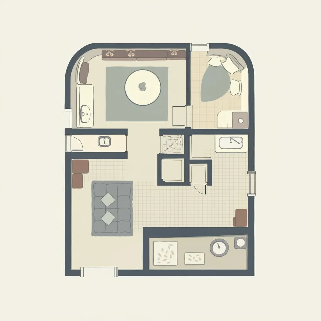 Illustration of a flat