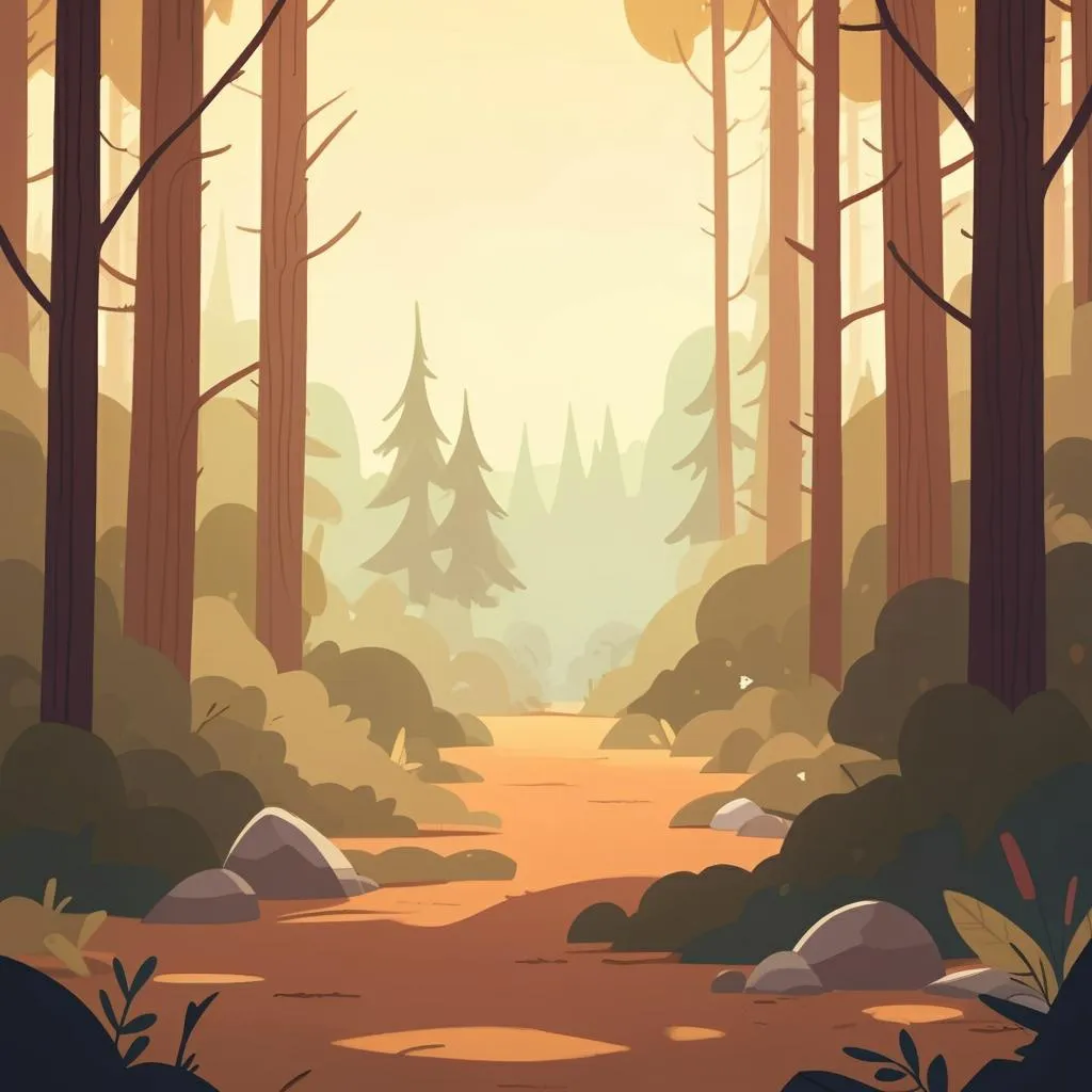 Illustration of forest