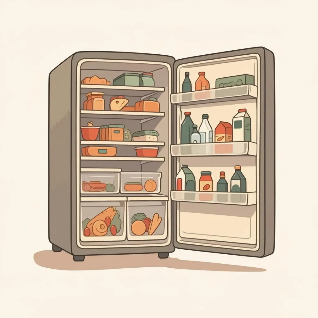 Illustration of a fridge