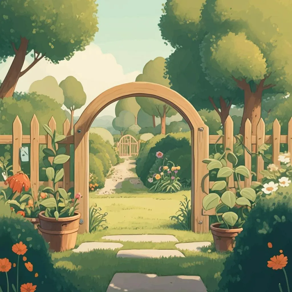 Illustration of a garden