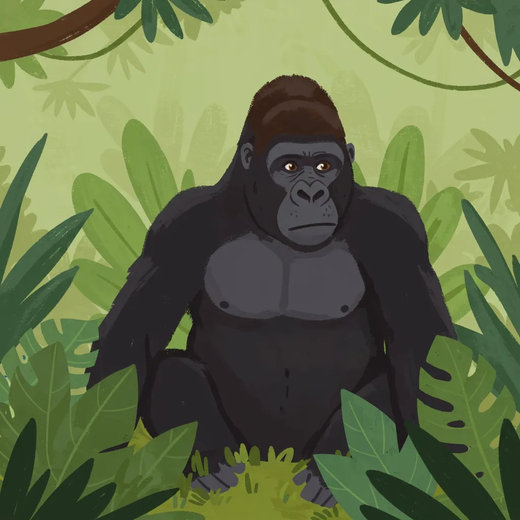 Illustration of a gorilla
