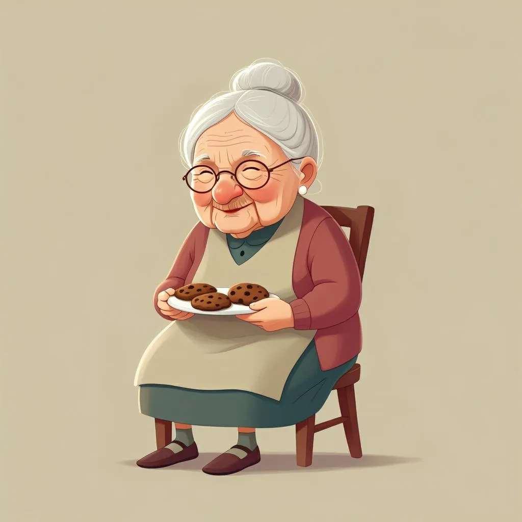 Illustration of a grandmother