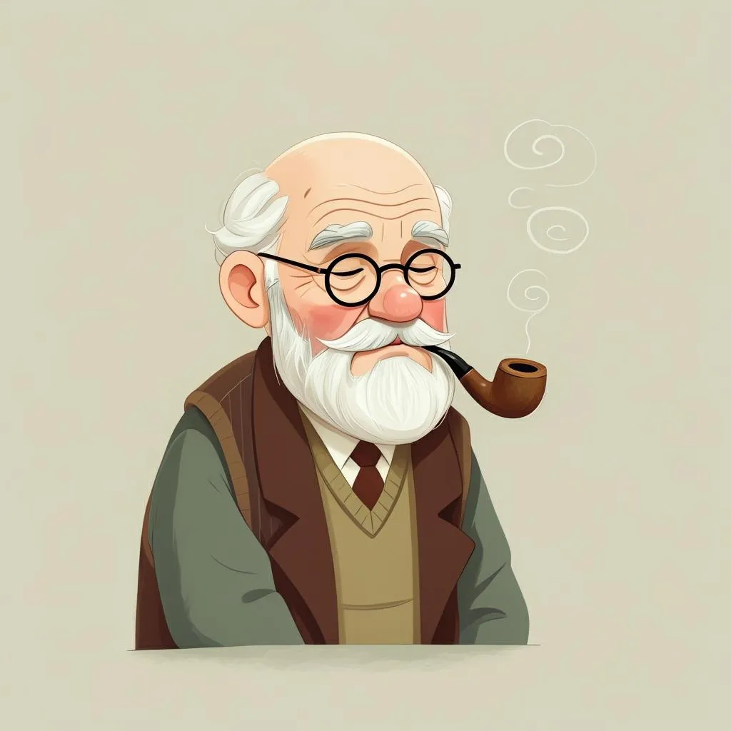 Illustration of a grandfather