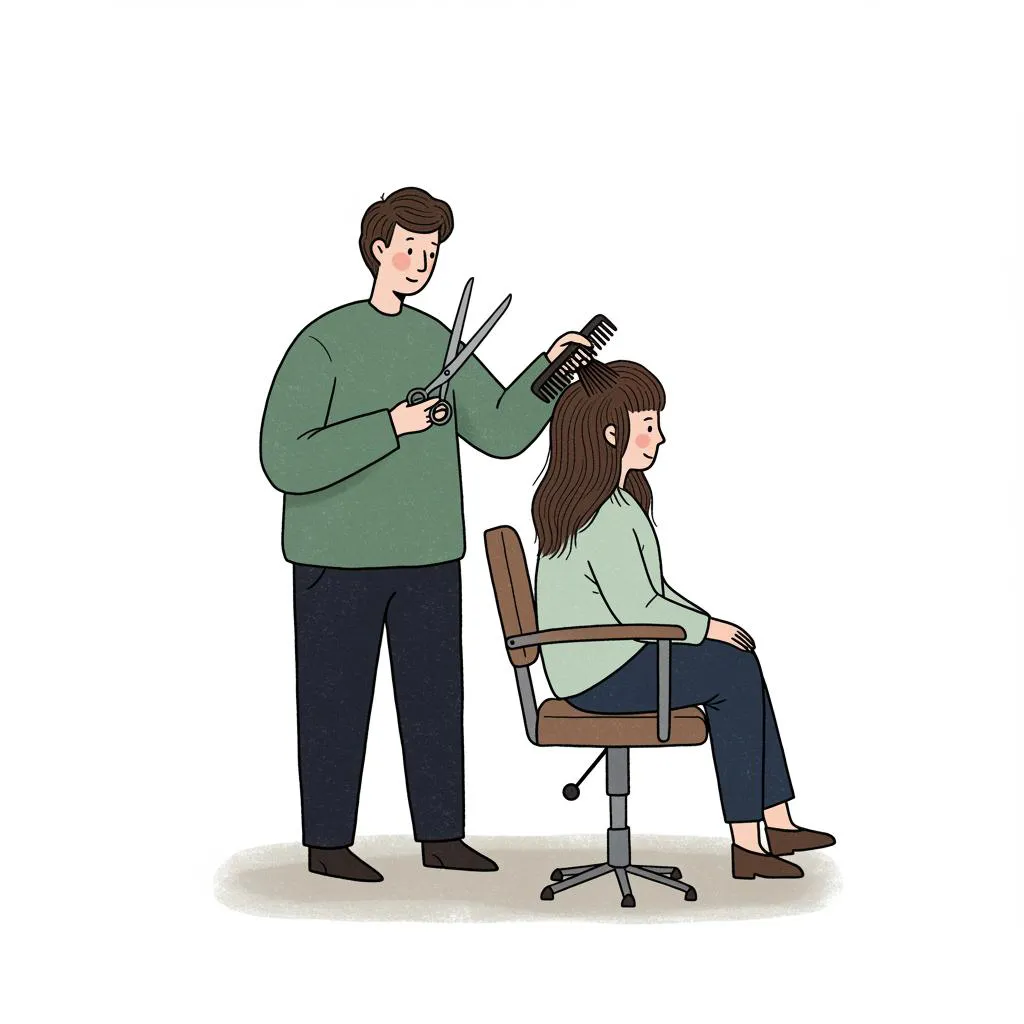 Illustration of a hairdresser