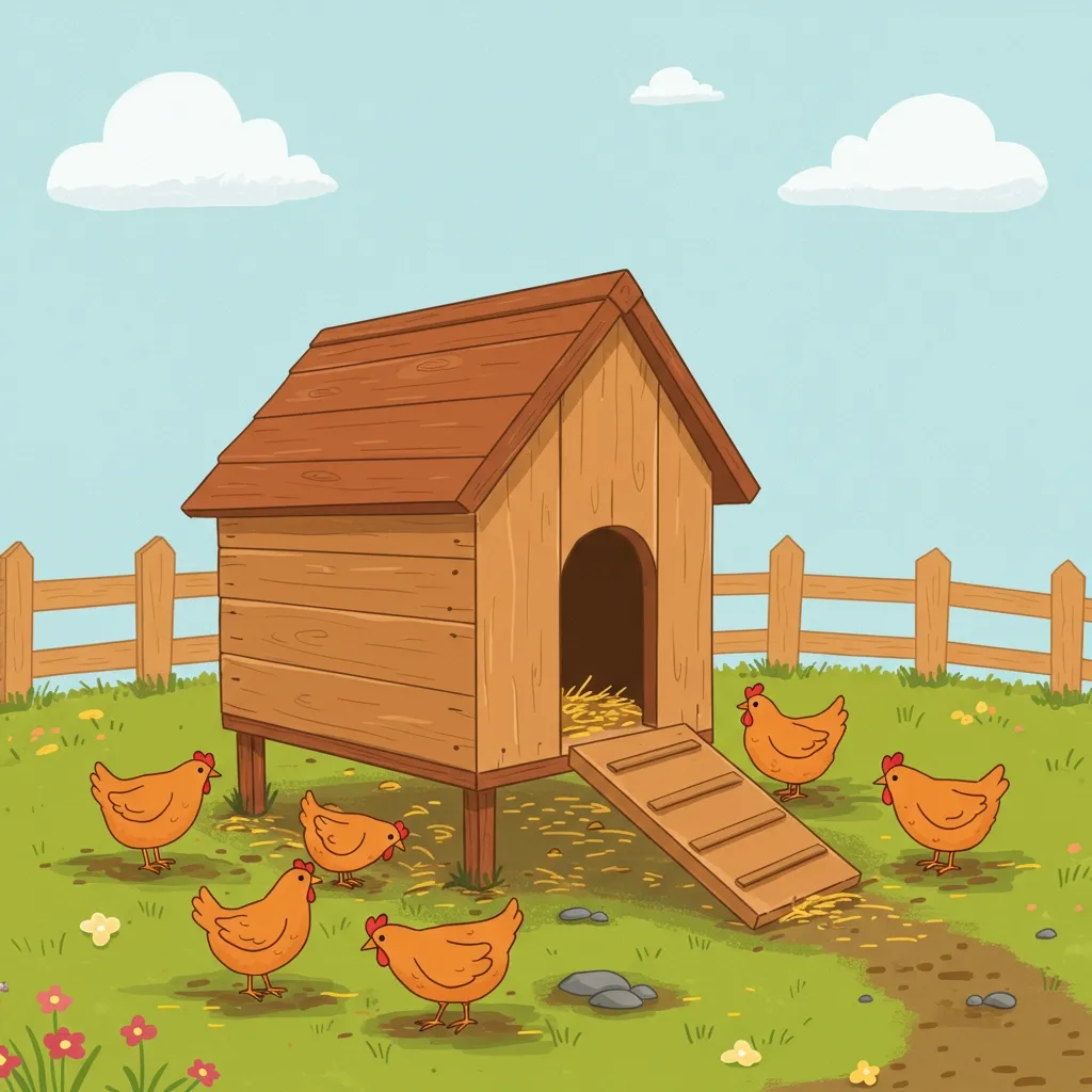 Illustration of a henhouse