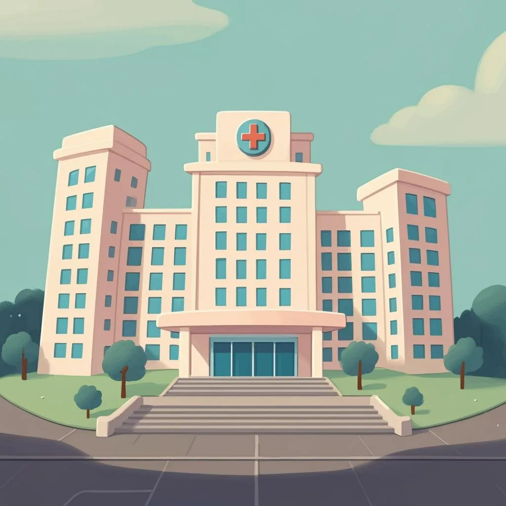 Illustration of a hospital