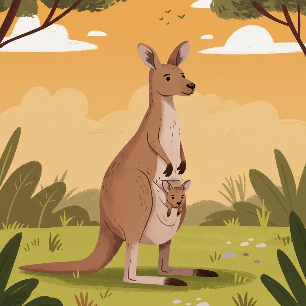 Illustration of a kangaroo