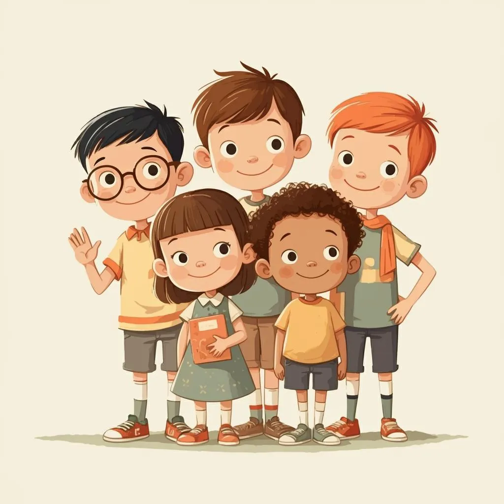 Illustration of kids