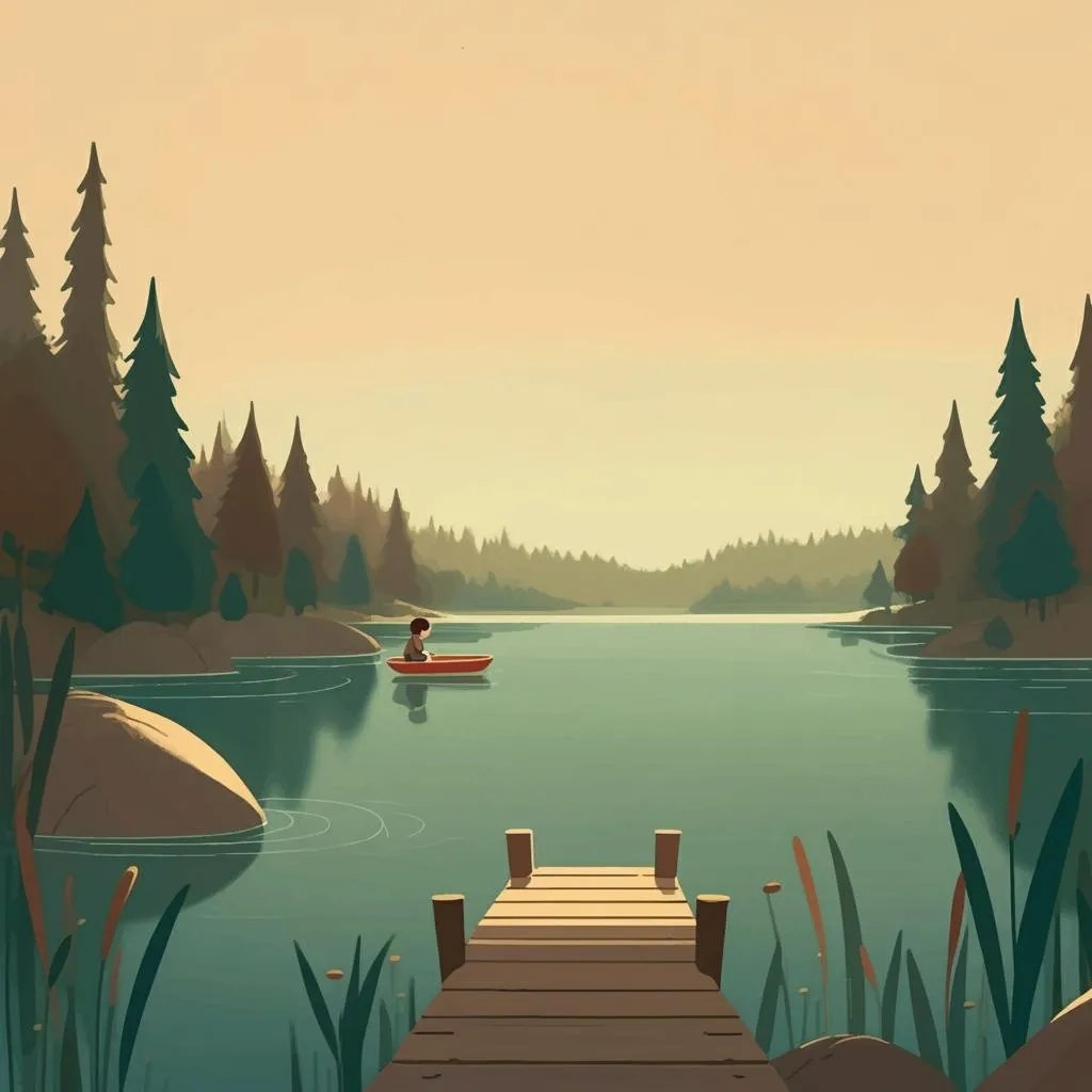 Illustration of a lake