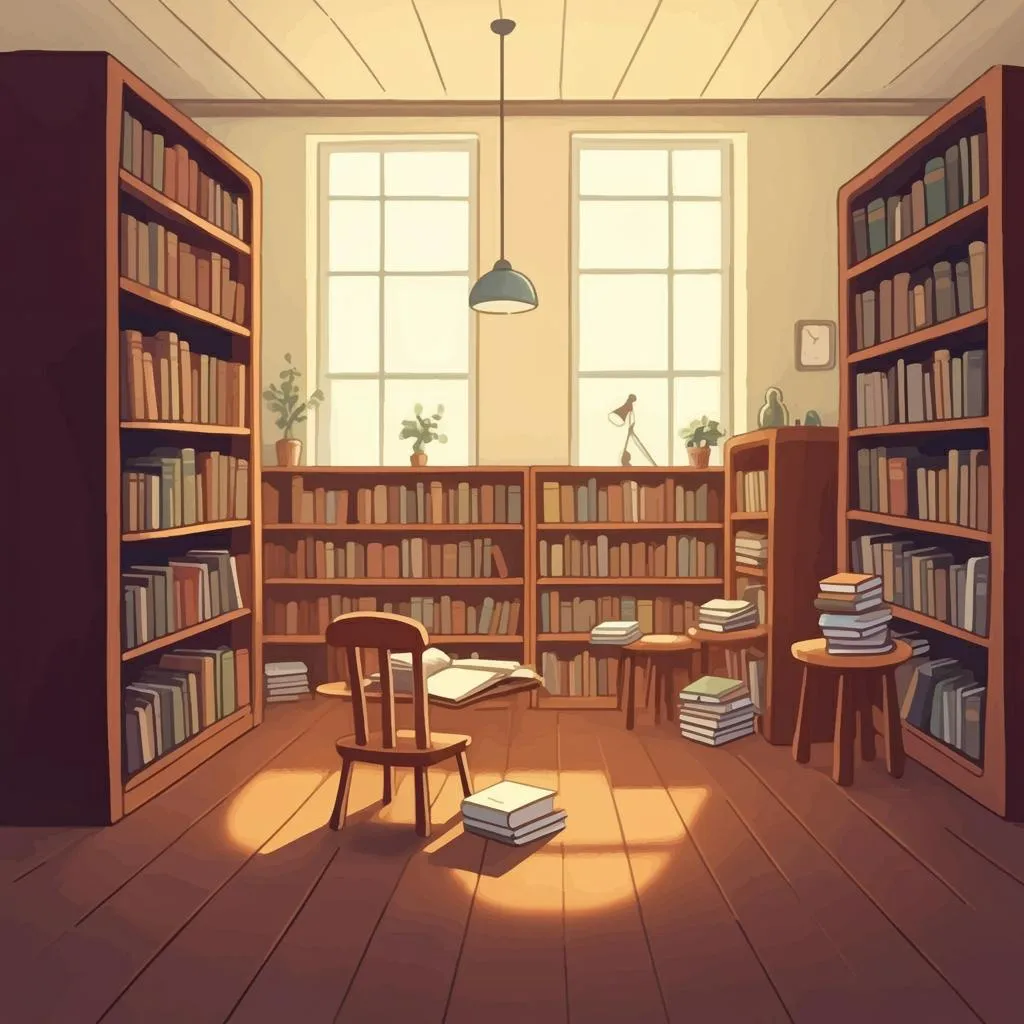 Illustration of a library