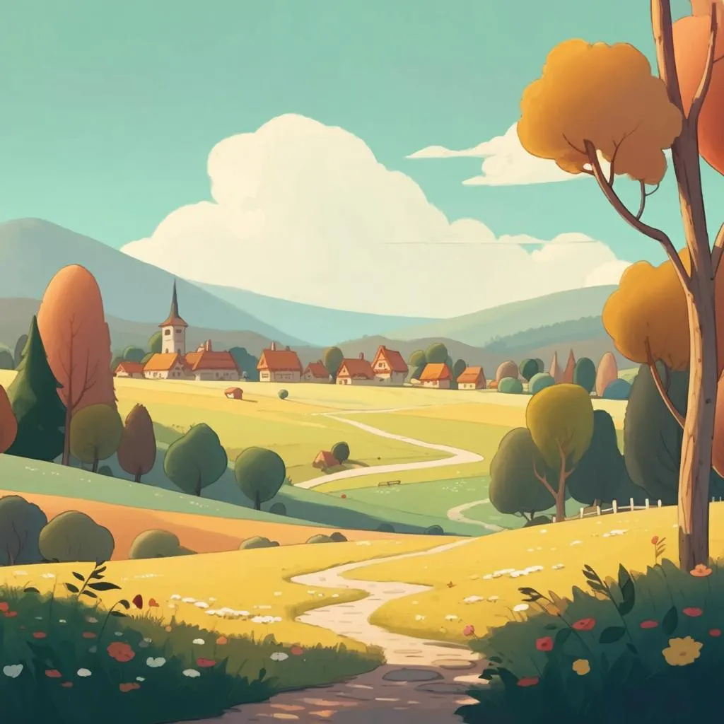 Illustration of a meadow