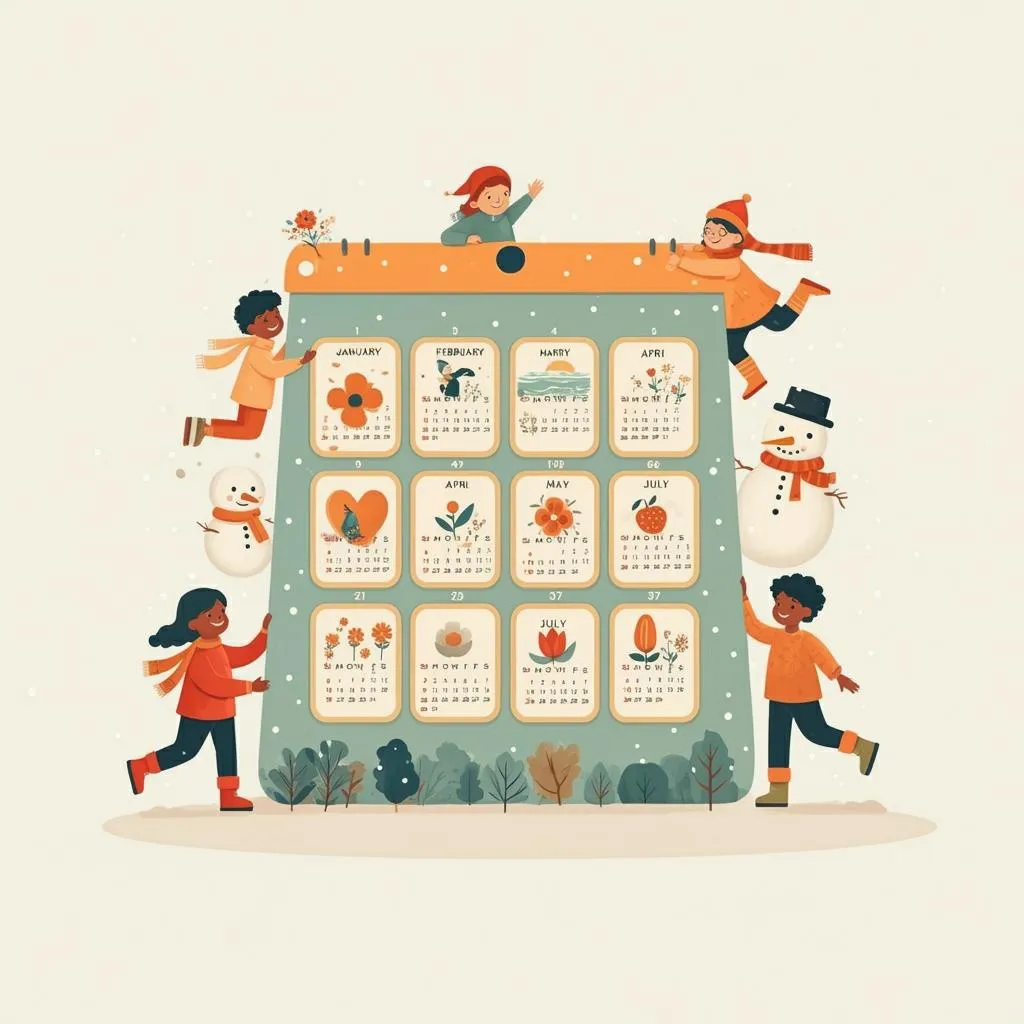 Illustration of a month