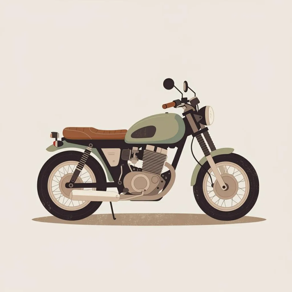 Illustration of a motorbike