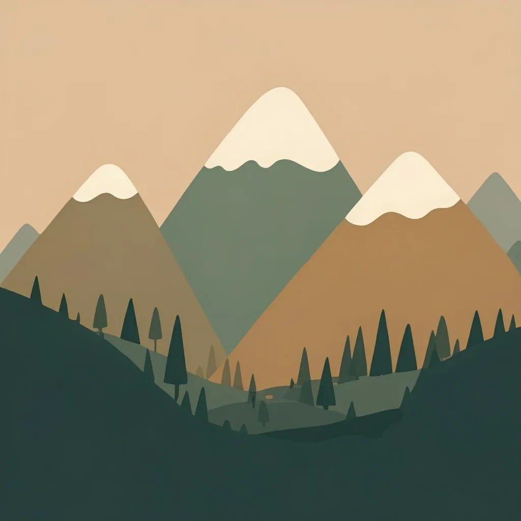 Illustration of a mountain