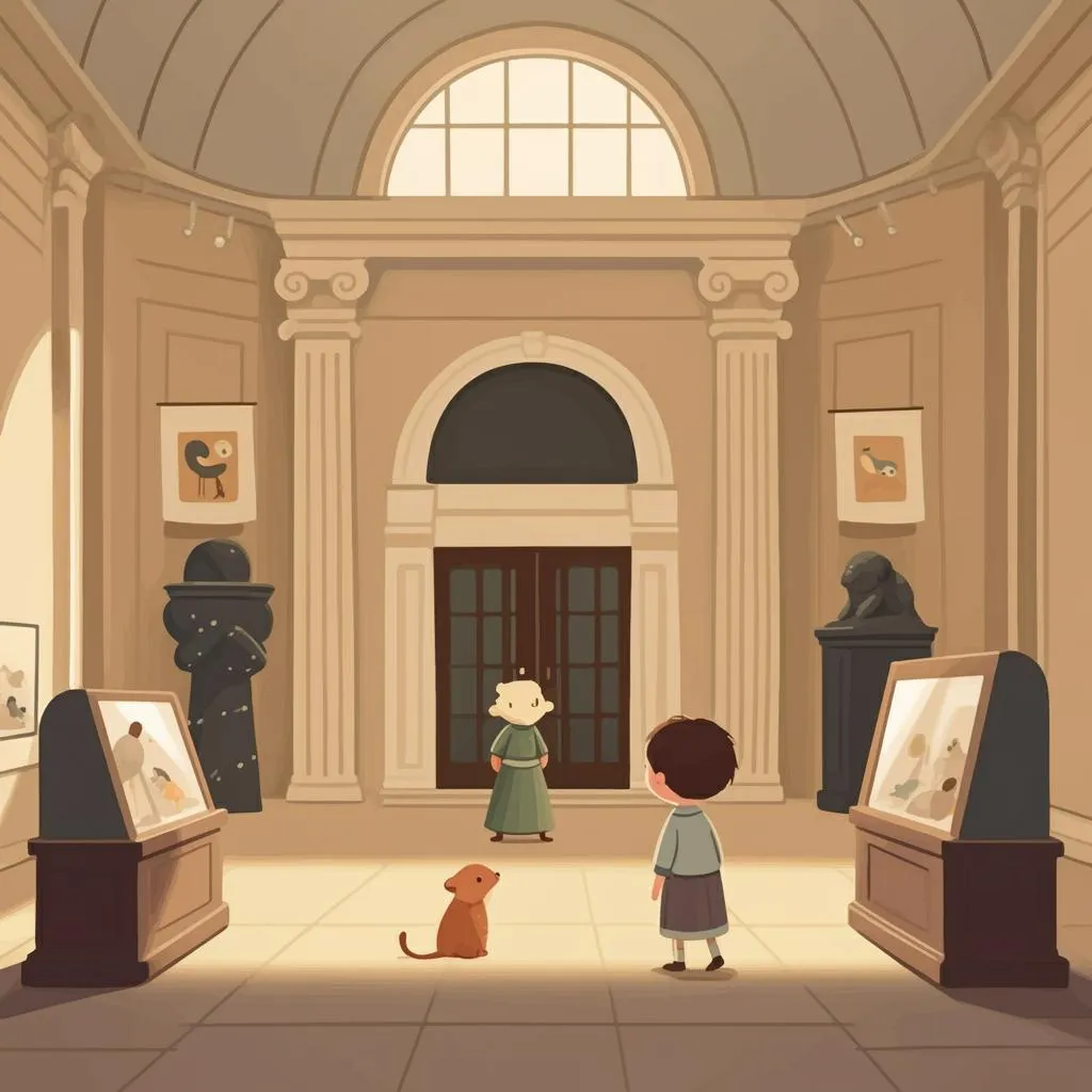 Illustration of a museum