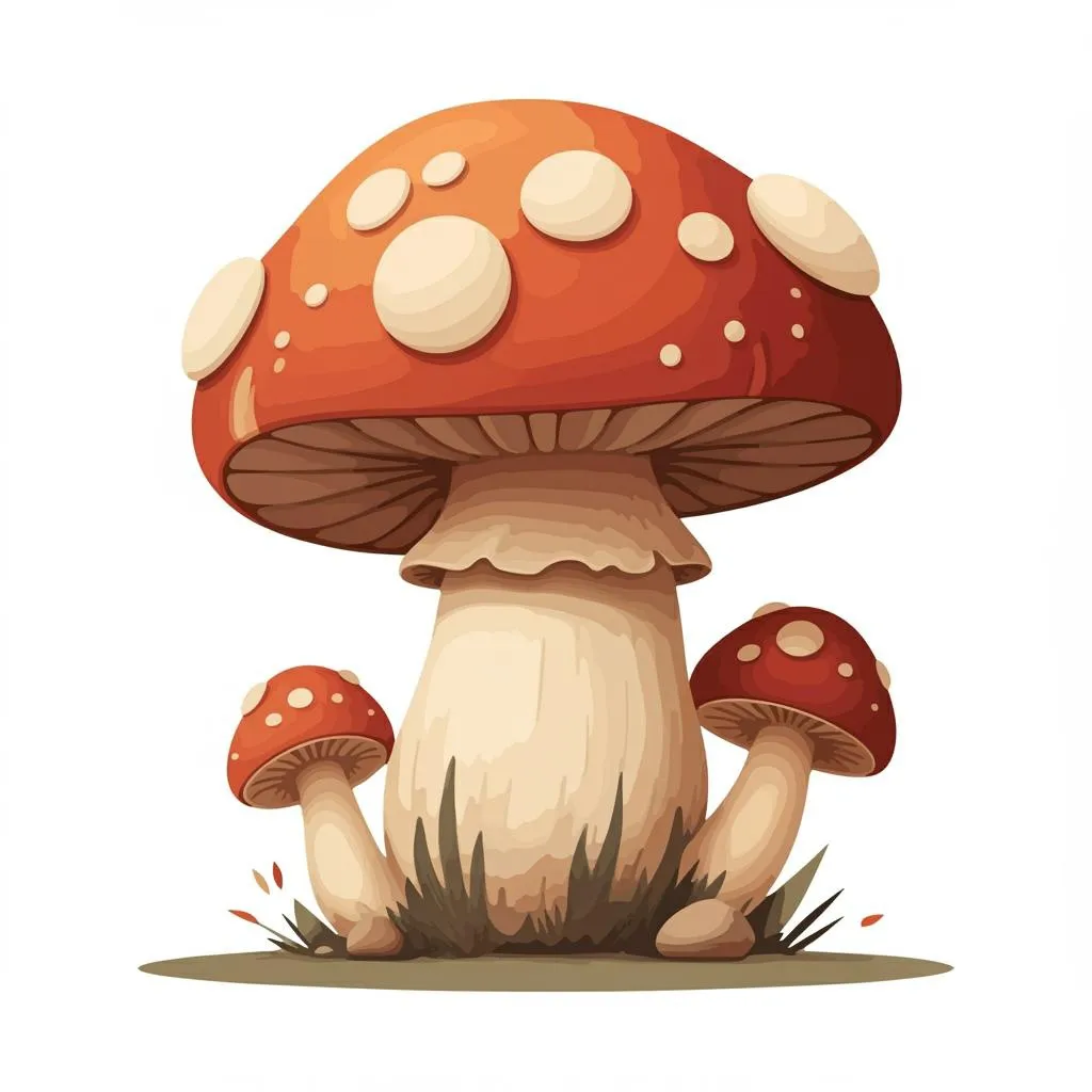 Illustration of a mushroom