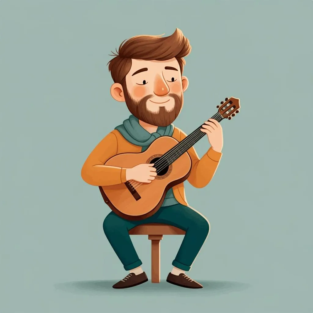 Illustration of a musician