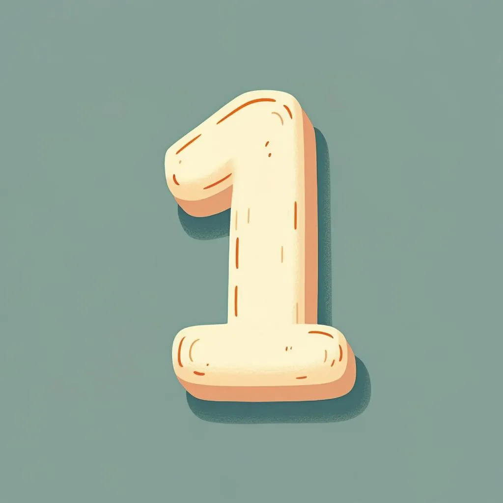 Illustration of number one