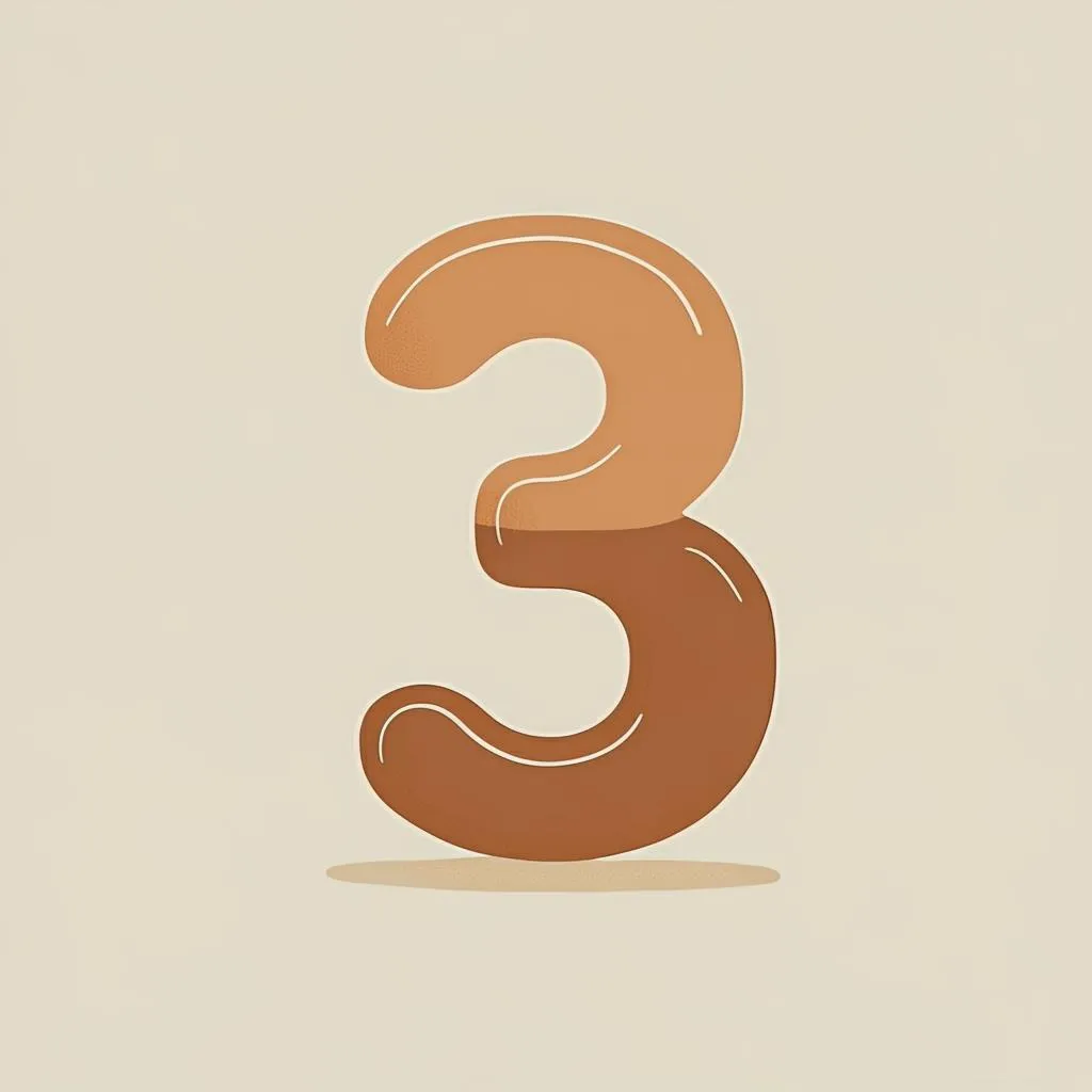 Illustration of number three