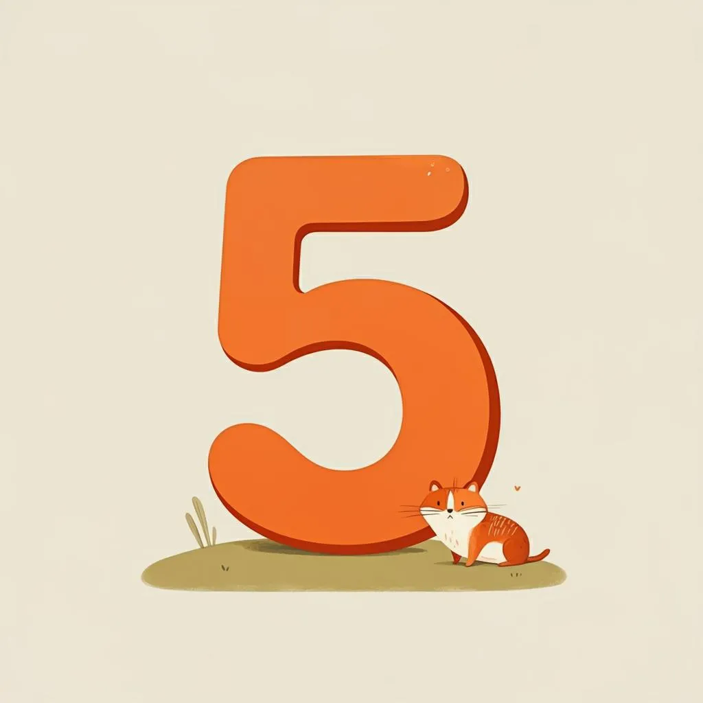 Illustration of number five