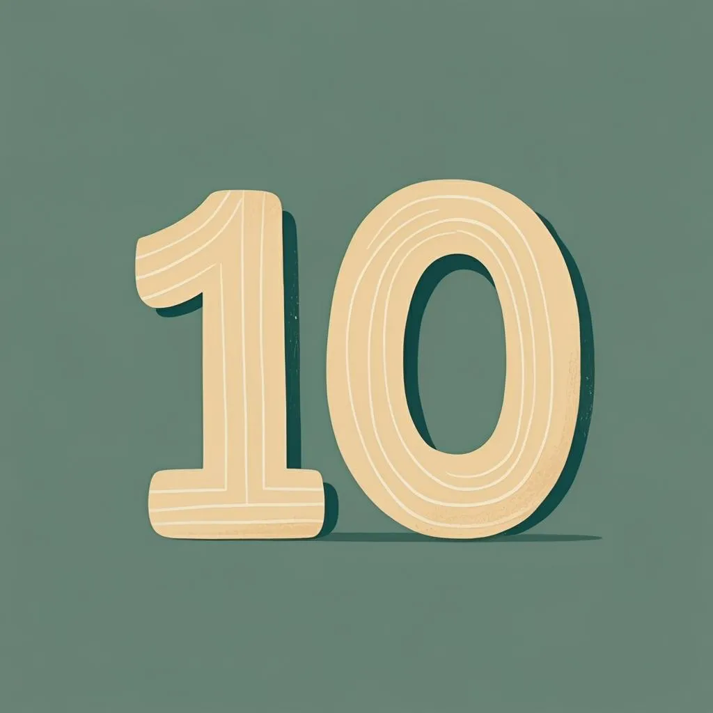 Illustration of number ten