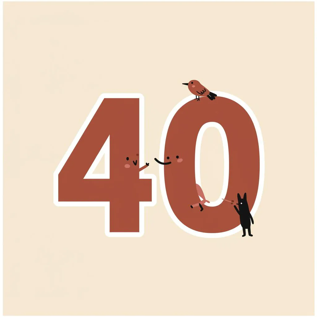 Illustration of number forty