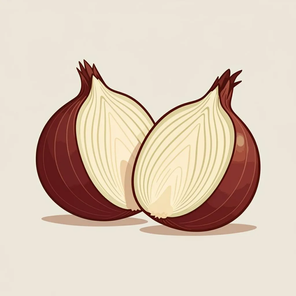 Illustration of an onion