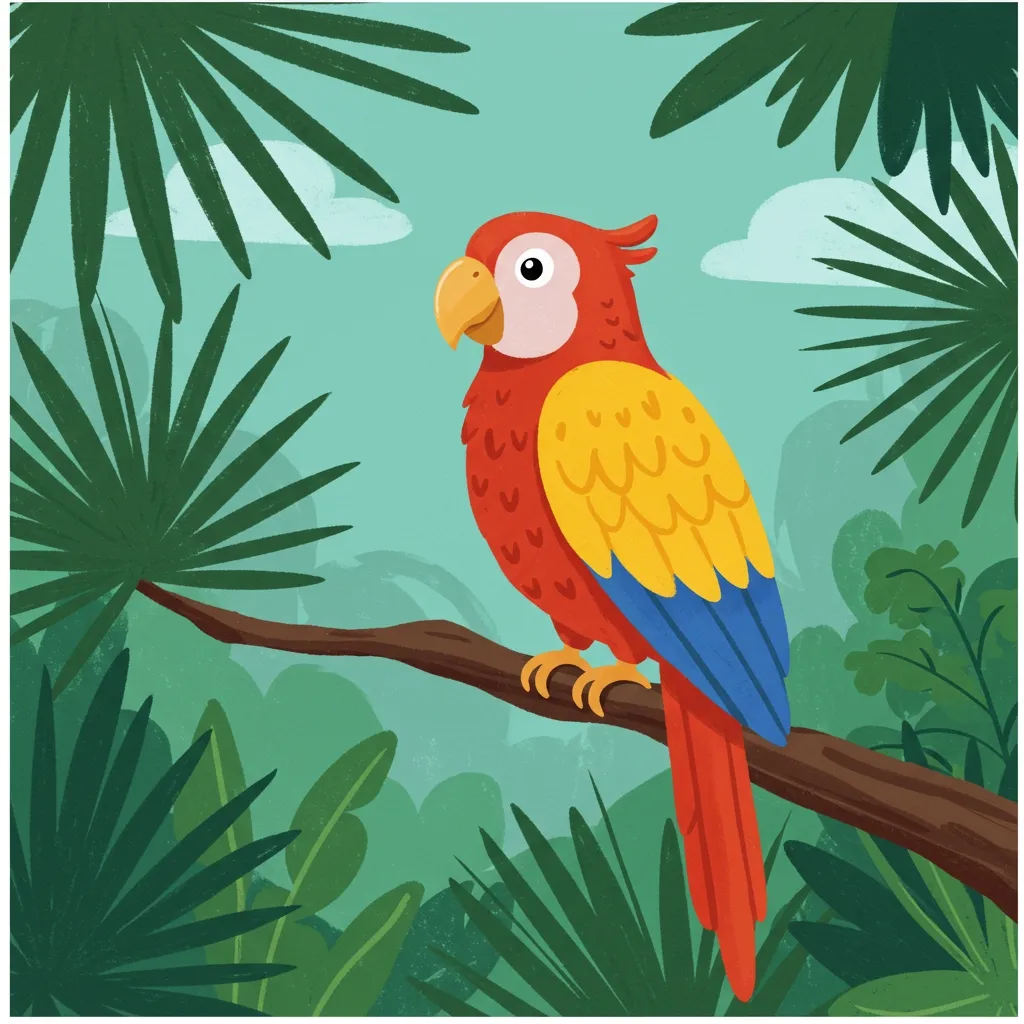 Illustration of a parrot