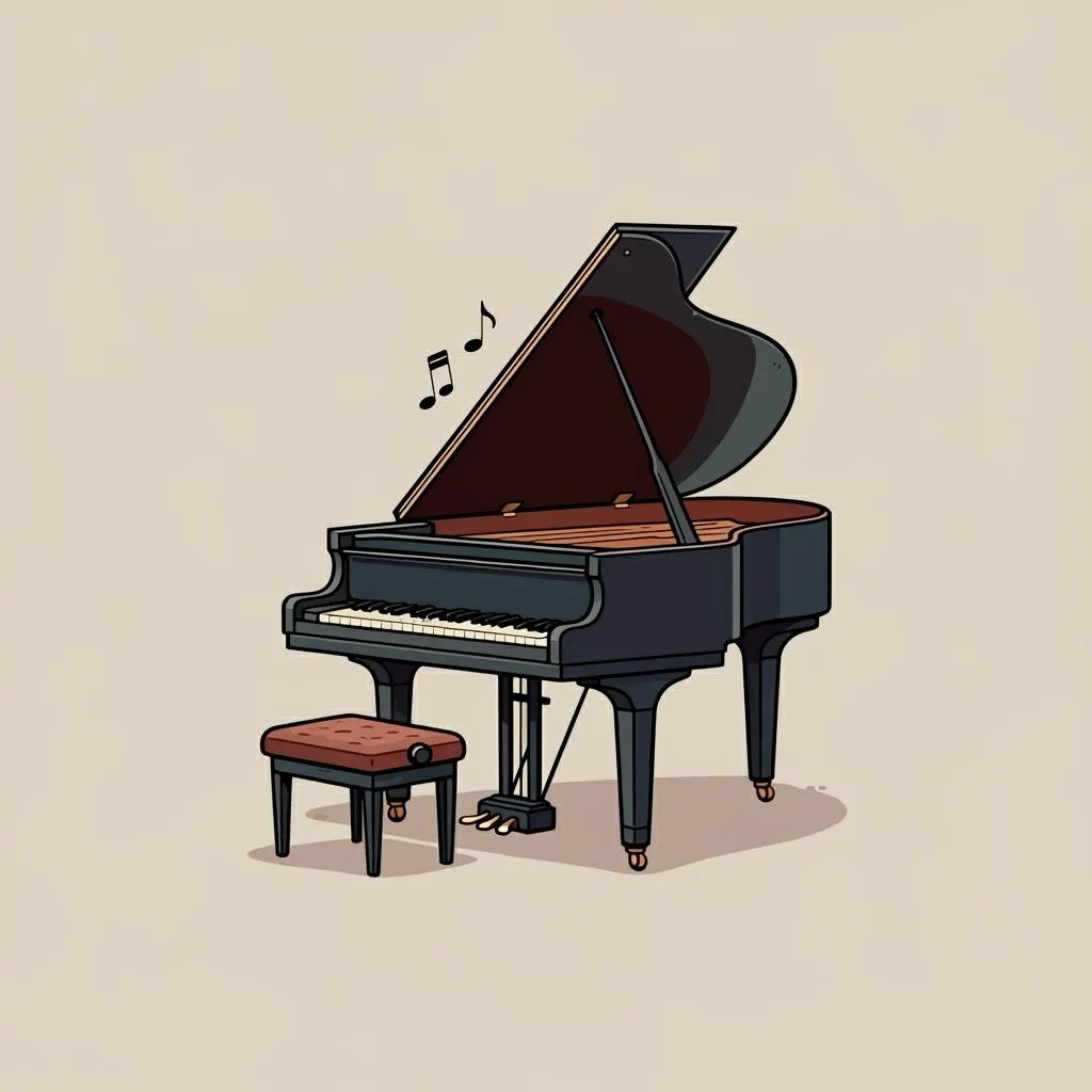 Illustration of a piano