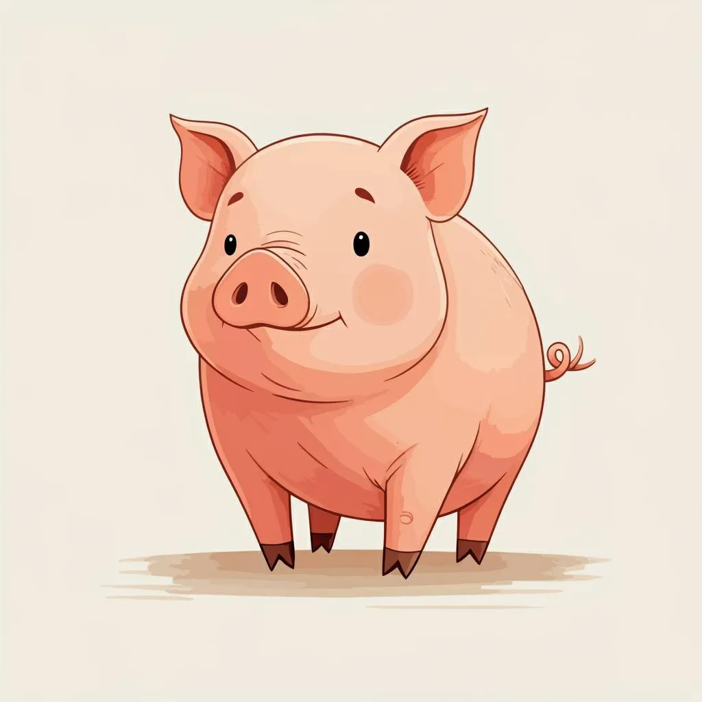 Illustration of a pig