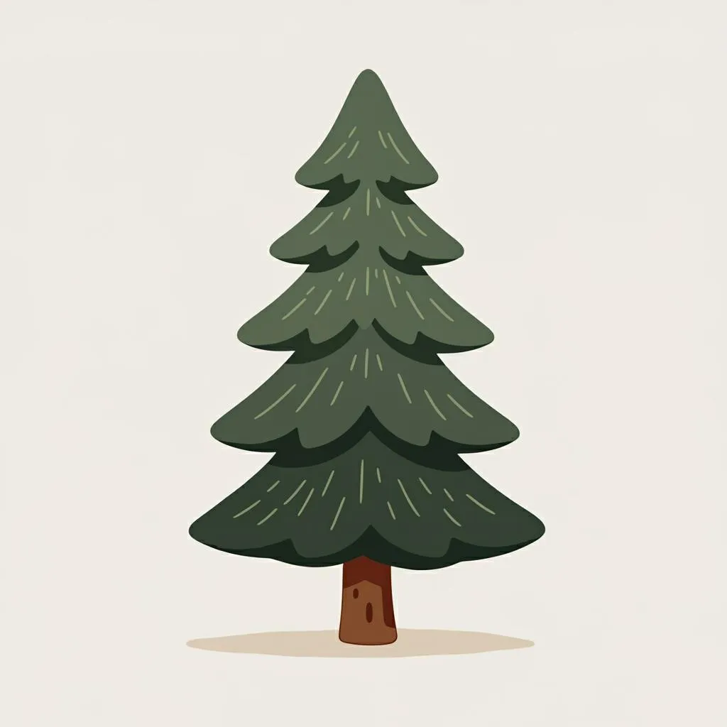 Illustration of a pine tree