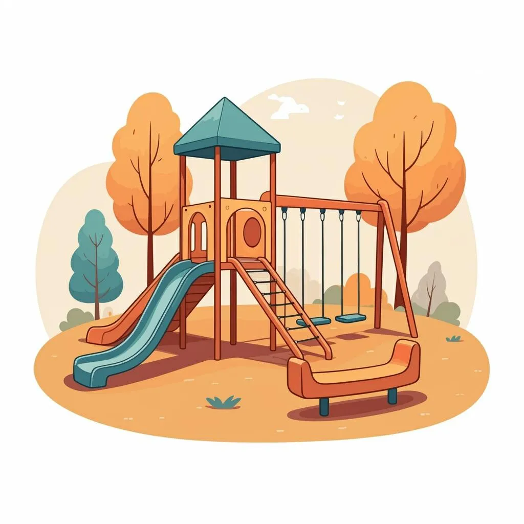 Illustration of a playground