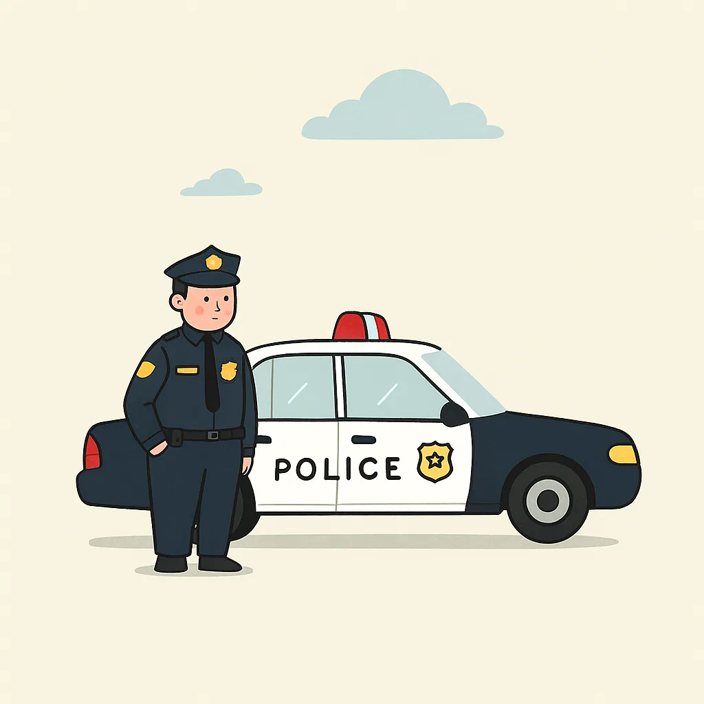Illustration of a police officer