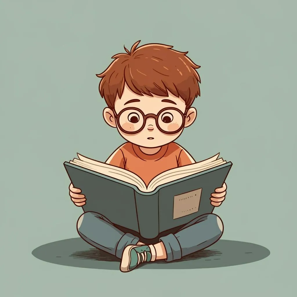 Illustration of reading