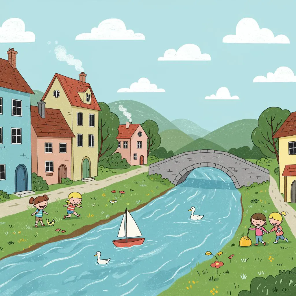 Illustration of a river
