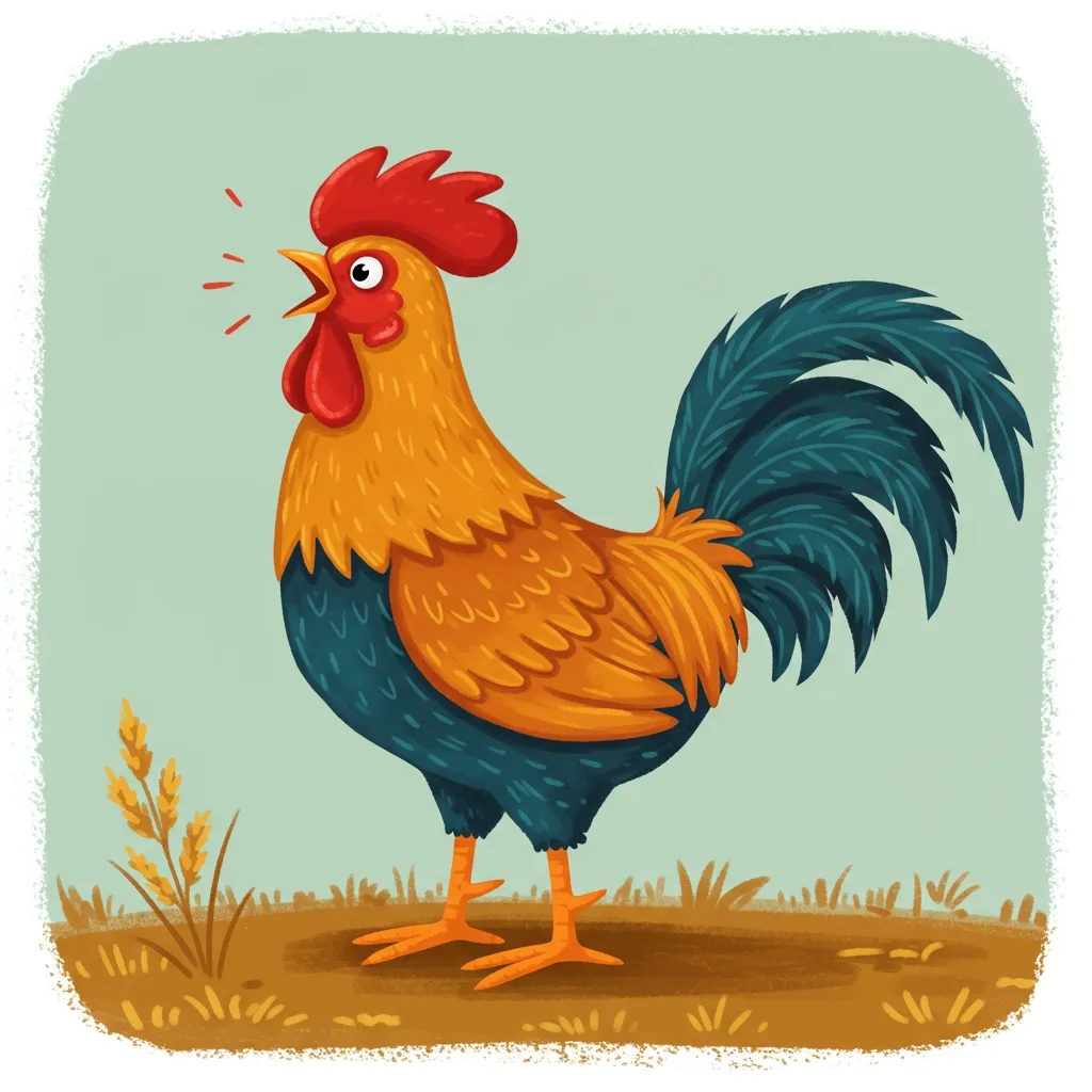 Illustration of a rooster