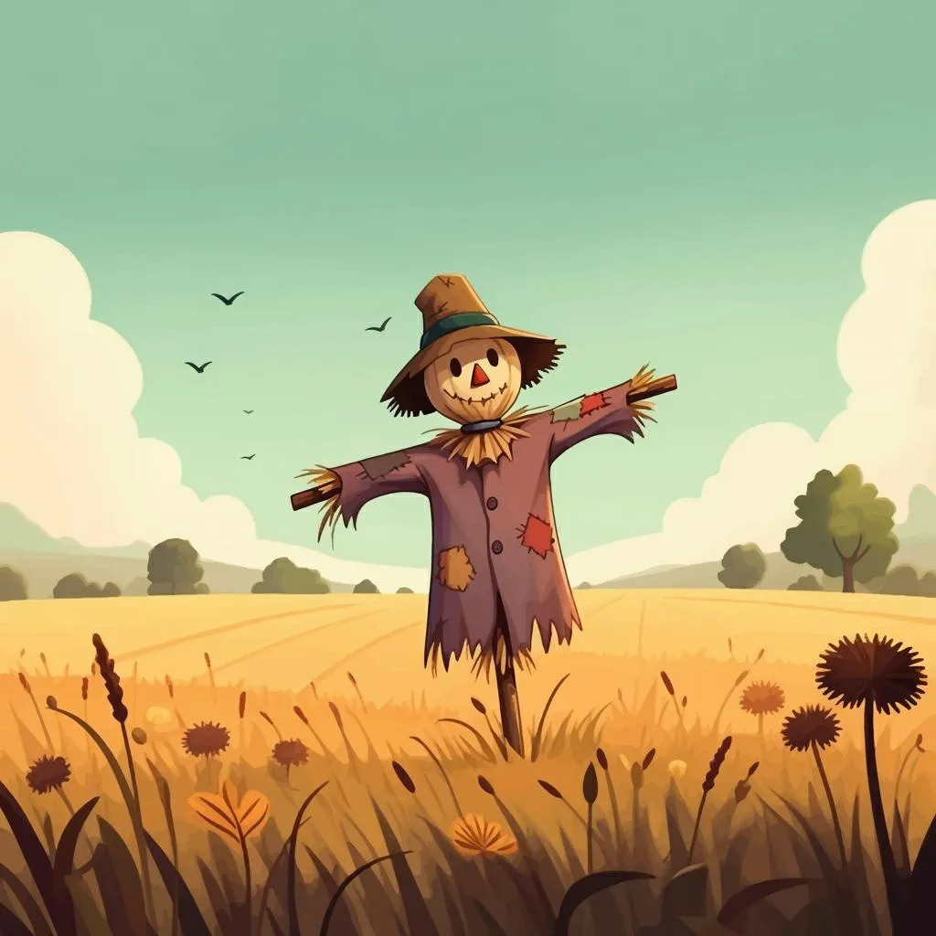 Illustration of a scarecrow