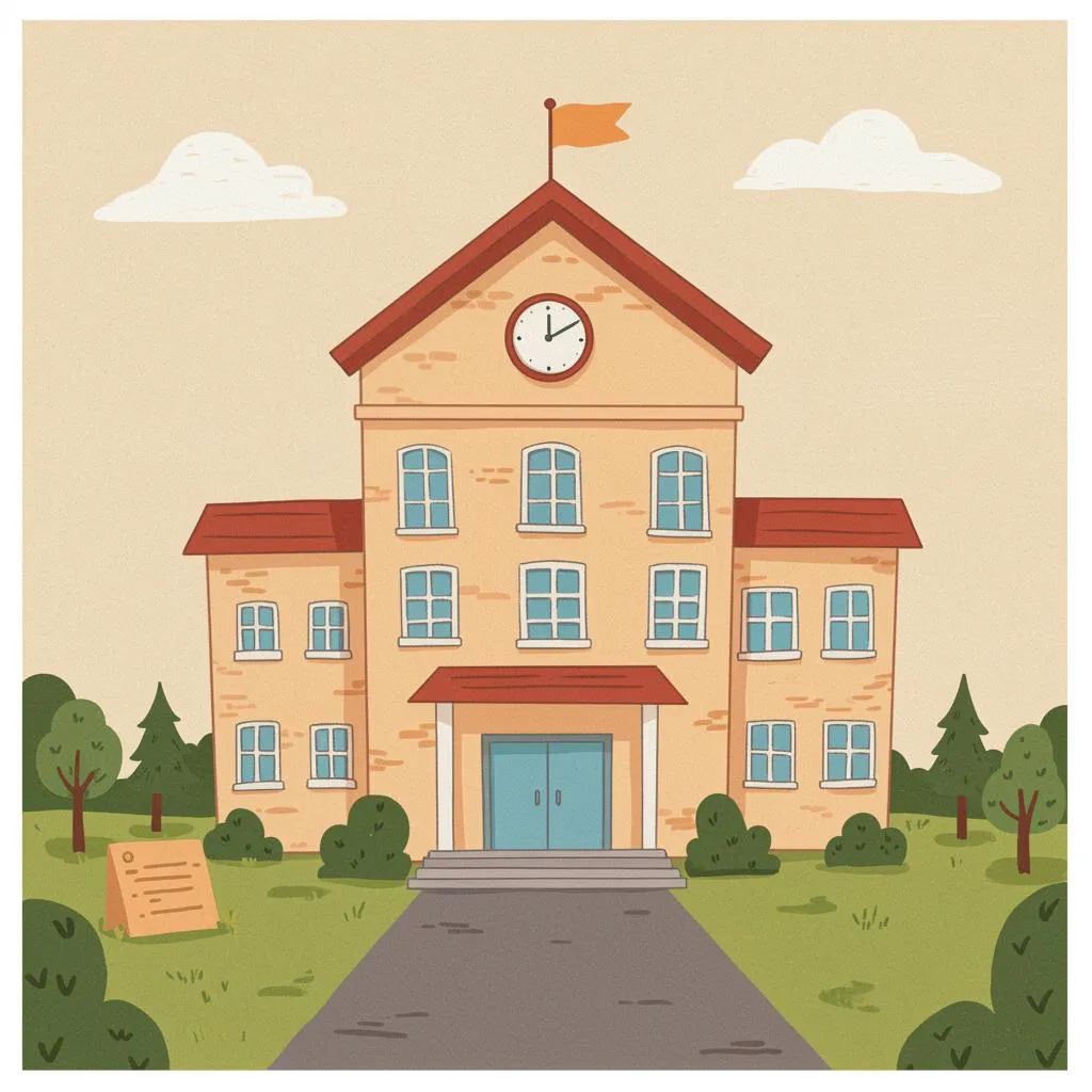 Illustration of a school