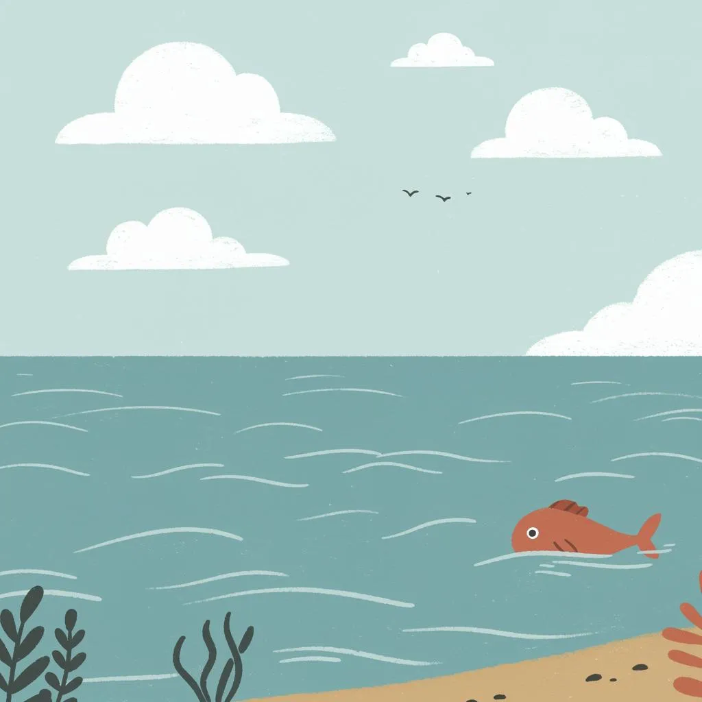 Illustration of sea