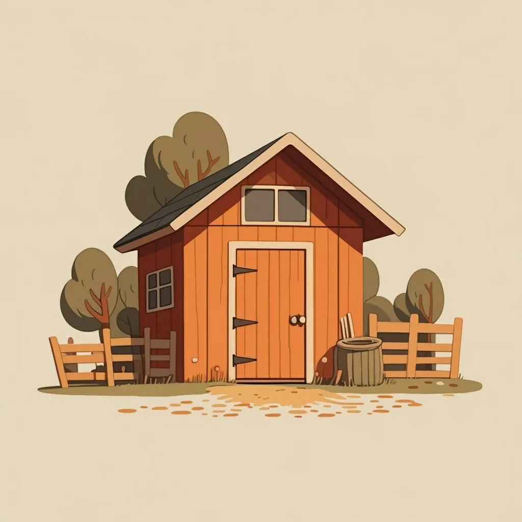 Illustration of a shed